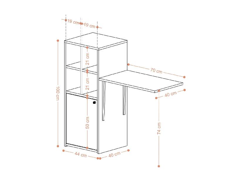 Masă PC Mixity (Nuc + Negru)