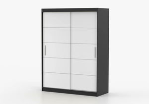 Dulap de haine Viola 06 (Negru + Alb)