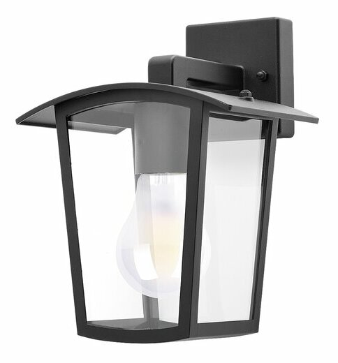 Kültéri fali lámpa Taverna (átlátszó + fekete)