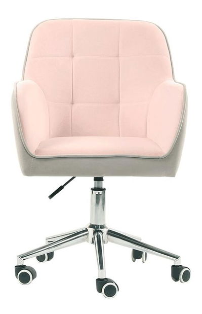 Kancelárske kreslo Fengit (ružová + sivá)