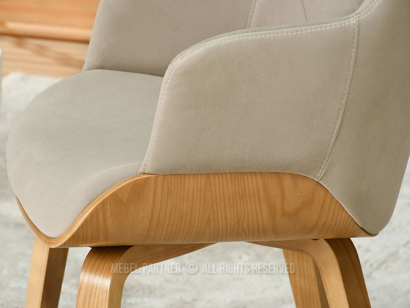 Scaun Sorien K (bej + stejar)