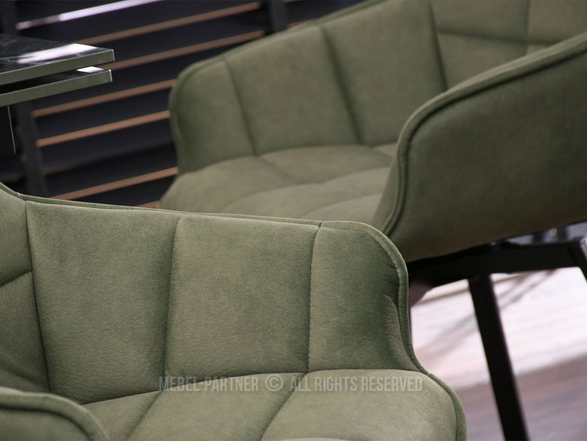 Scaun sufragerie Antiguas (verde + negru)