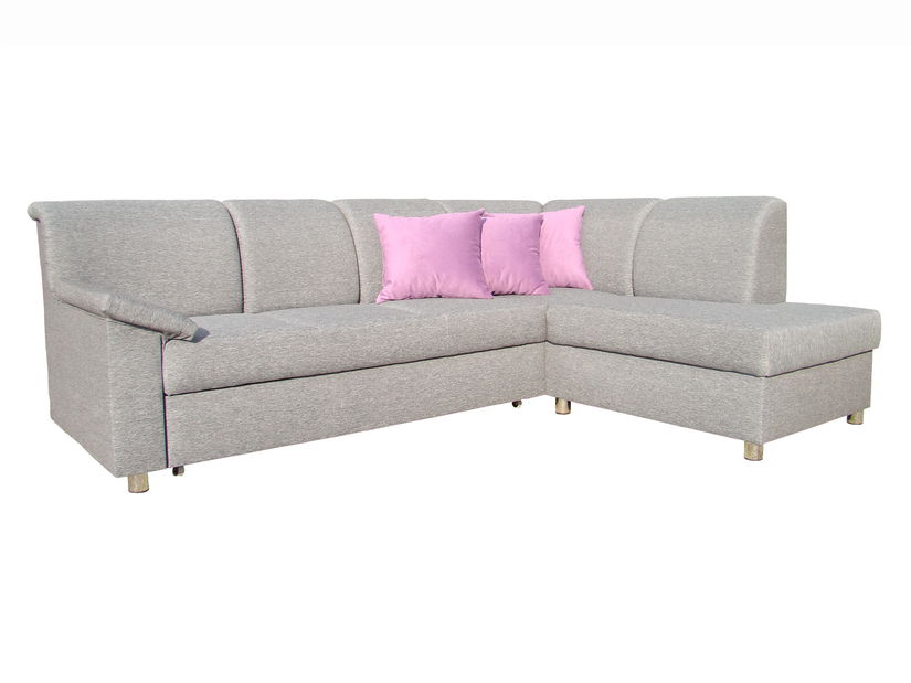 Rohová sedačka Riva (sivá + krémová) (P)
