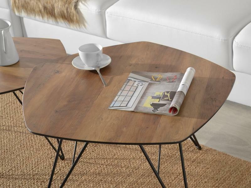 Măsuță de cafea Petal Zest Xl (nuc + negru)