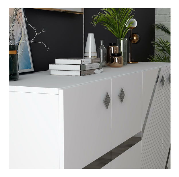 Dulap Tabivo (alb + arigintiu) 