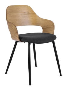 Jedálenská stolička Obvio (dub zlatý + čierna) 