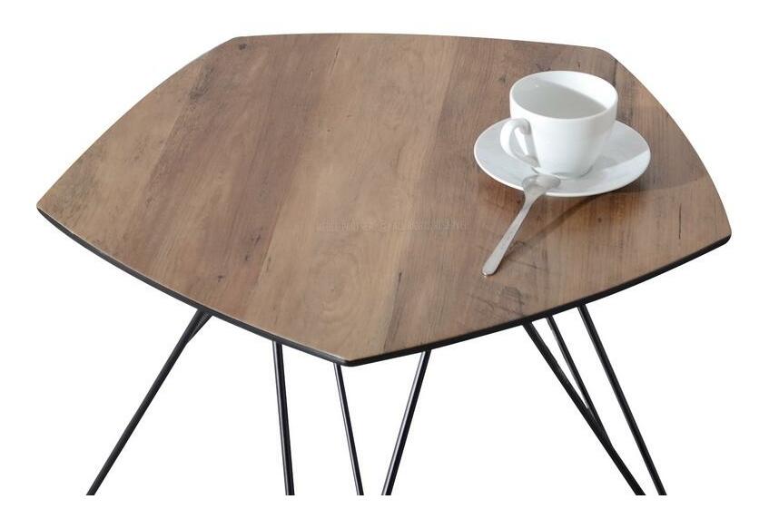 Măsuță de cafea Petal Xl (nuc + negru)