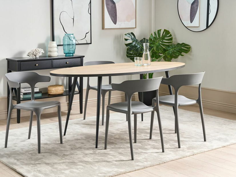 Set 4 ks jedálenských stoličiek Gerry (sivá)