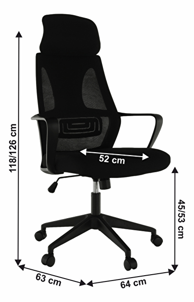 Uredski naslonjač Taxxa (crna)