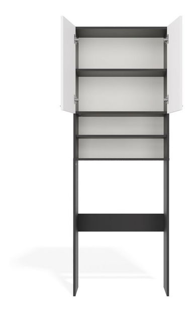 Szekrény mosógéphez Perdieron 1 (antracit + fehér)