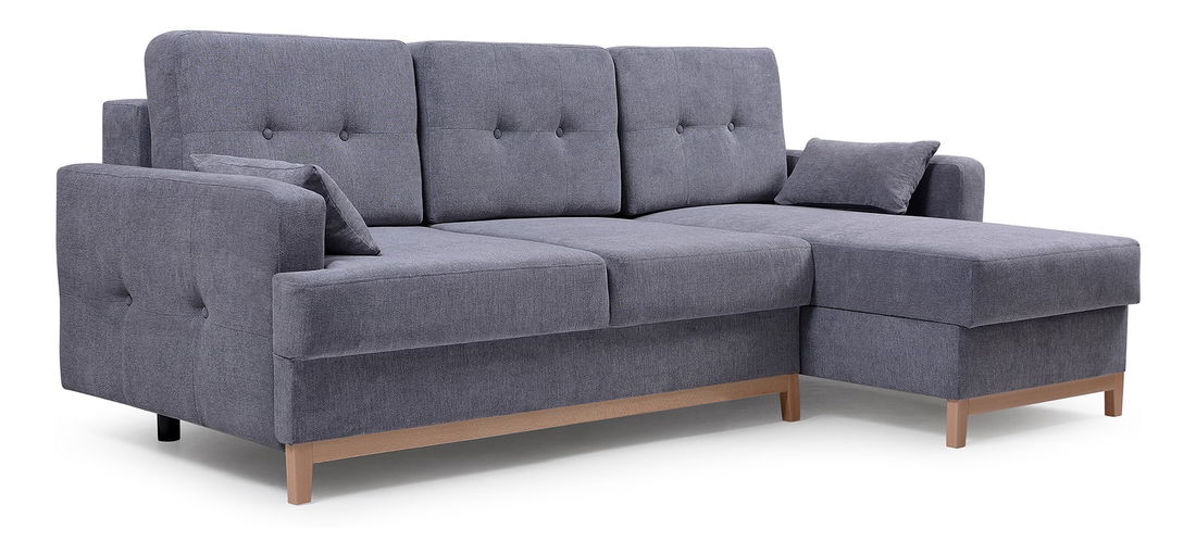 Sarokkanapé Zaron (szürke) (J)