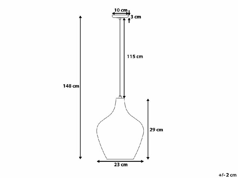 Závesná lampa Solana (strieborná)