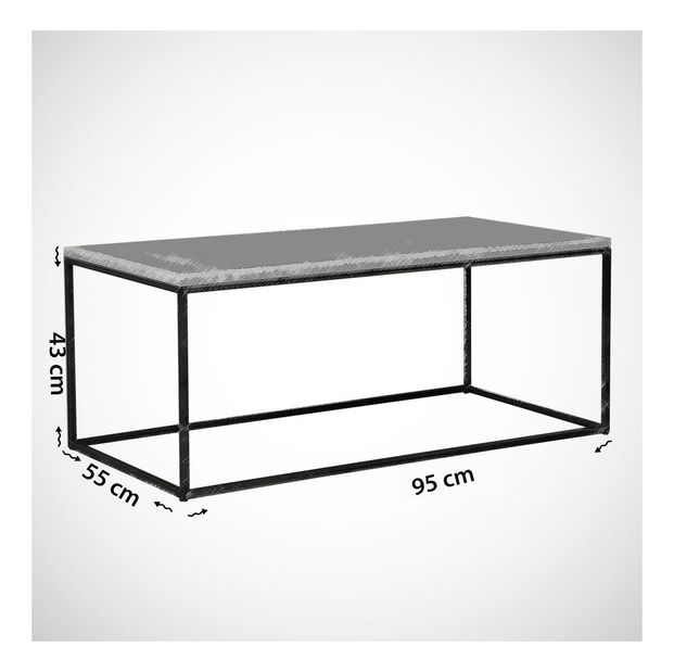 Dohányzóasztal Cosca (fekete + fehér)