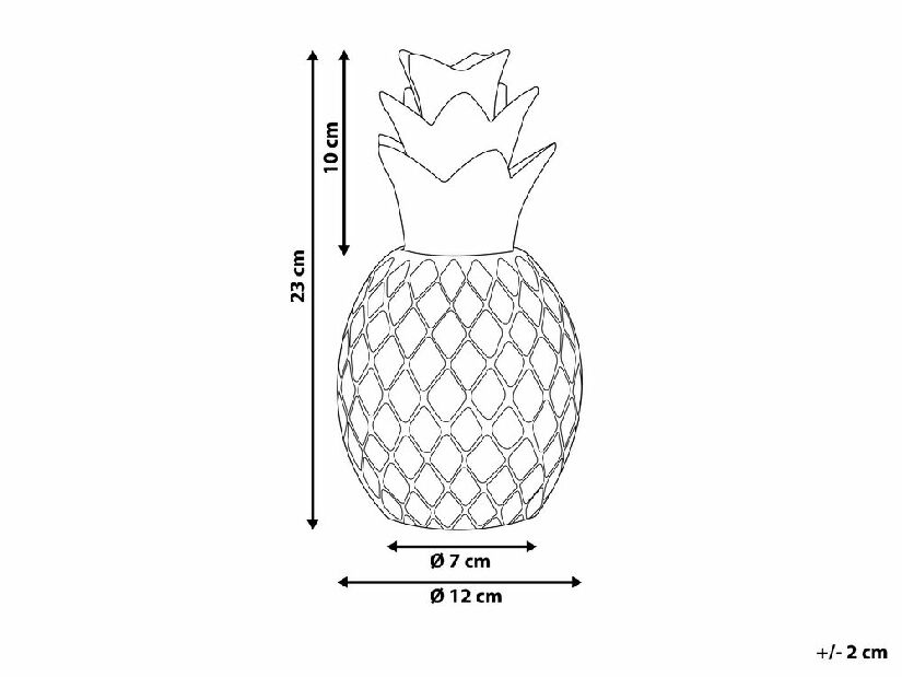 Figurină decorativă TARSUS 23 cm (sticlă laminat) (alb)