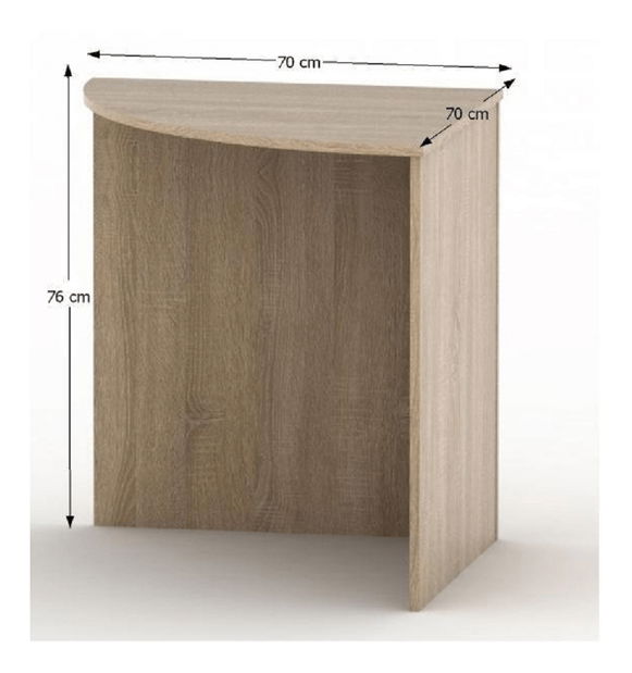 Kutni pisaći stol Asista AS 024 hrast sonoma 