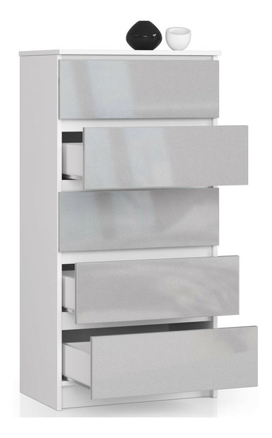 Komód Kalista V (fémes fényű)