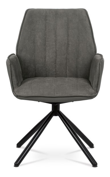 Jedálenská stolička Hagga-399-LAN2 (tmavosivá + čierna)