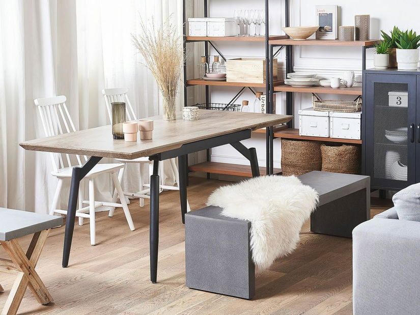 Étkezőasztal BARASSA (sötét fa) (6 fő részére)