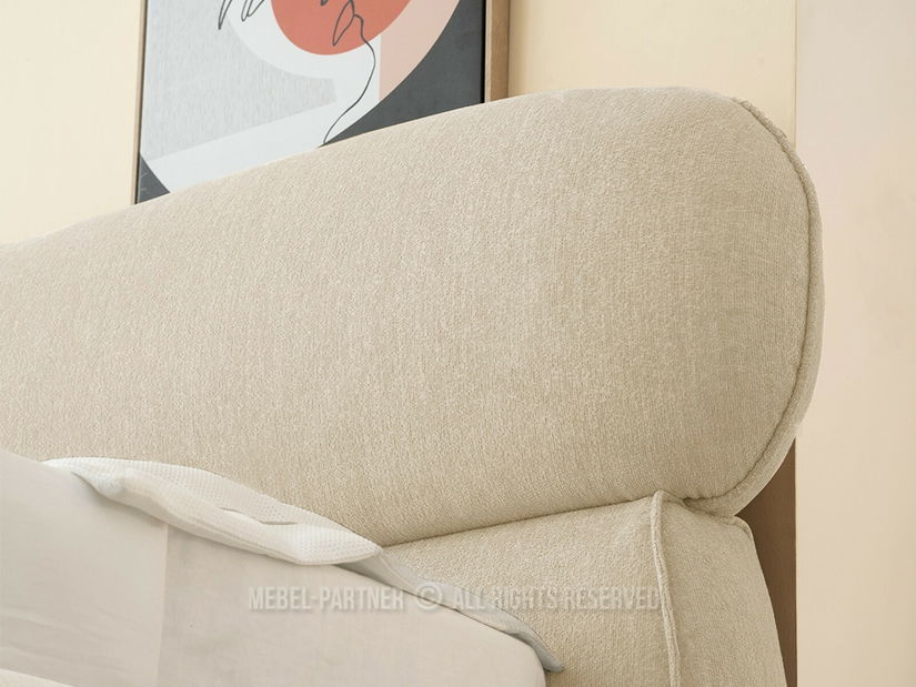 Pat matrimonial 160 cm Asesora 160 (bej + negru)