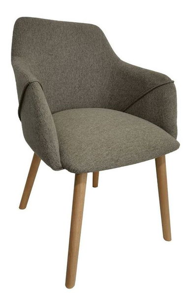 Relaxačné kreslo PETRAS (hnedá + buk)