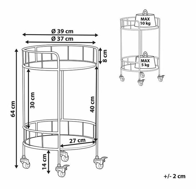 Stol za posluživanje Heinz (crna)