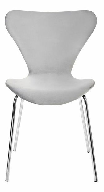 Set 2 buc scaune sufragerie Baylor (gri + argintiu)