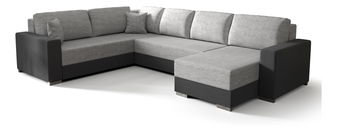 Colțar în formă de U Pearle 3 (Gri deschis + Negru) (S)