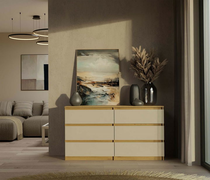 Komoda Musecalo 6 140 (dub artisan + kašmír)