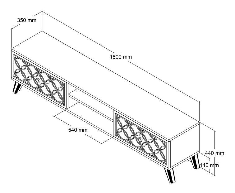 TV asztal/szekrény Clara (dió)