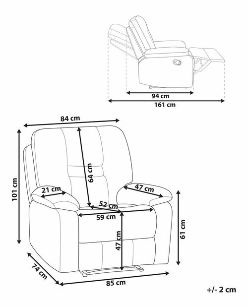 Kreslo Barnet (hnedá)