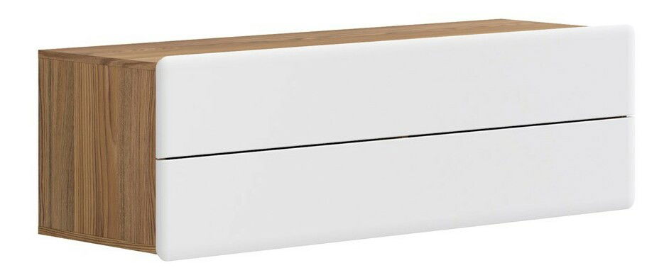 Masă TV Possi Light RTV2S 4/13 (zadă sibiu auriu + alb lucios)