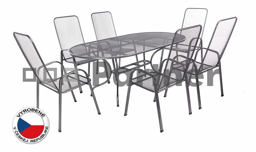 Záhradný nábytok Olivie 1+6 (stôl 190 cm) (kov)