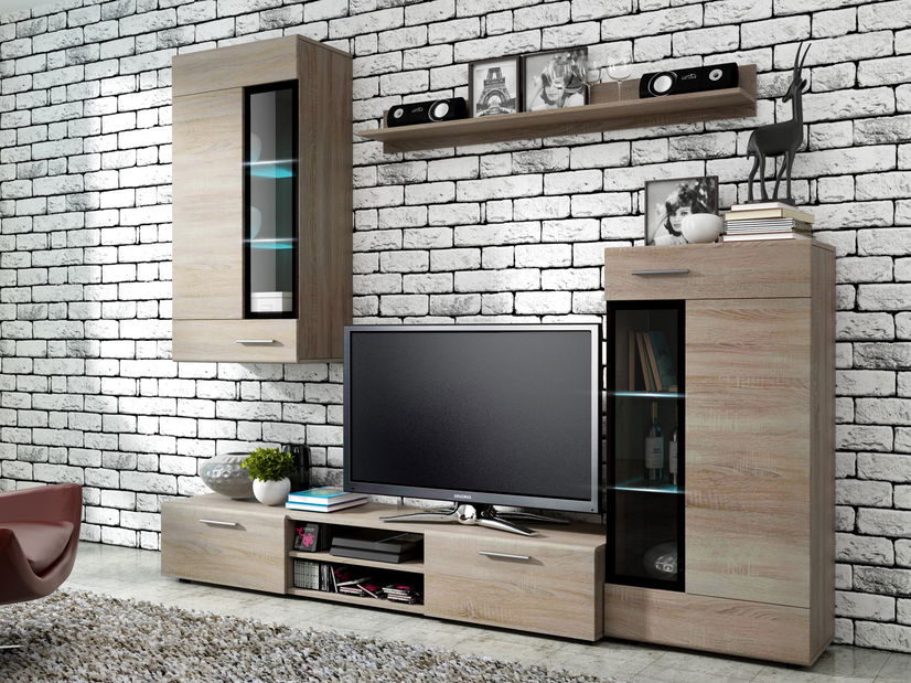 Mobilier living Tallington (Stejar sonoma) (fără iluminat)