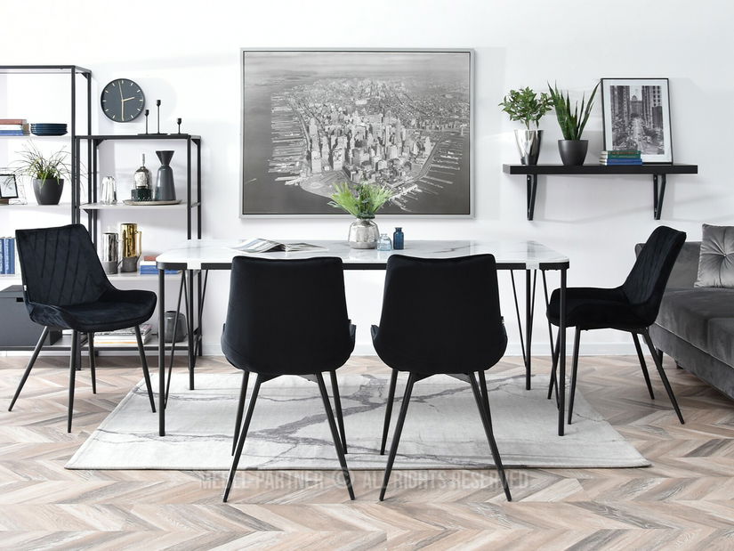 Stolička Aron (čierna + chrómová)