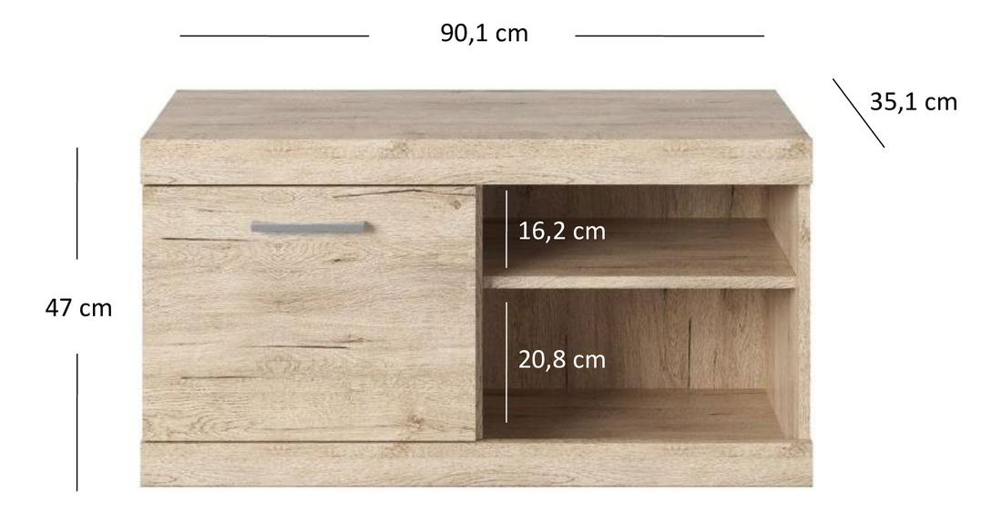 Komoda ORIT (dub san remo)