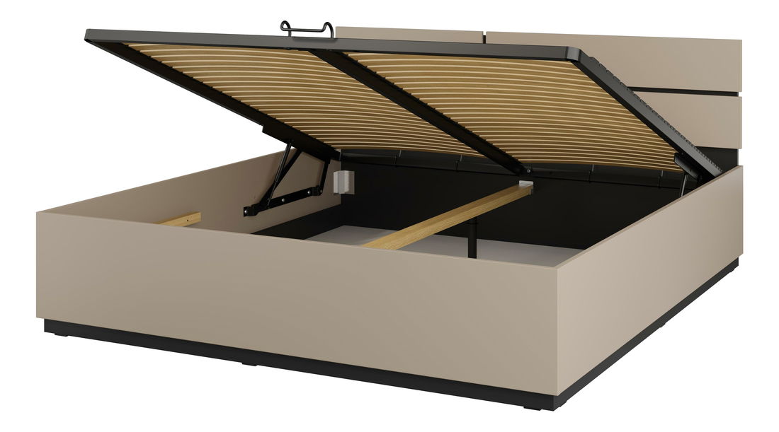 Franciaágy 180 cm Crossroad S52 (congo + fekete) (gázemelőkkel)