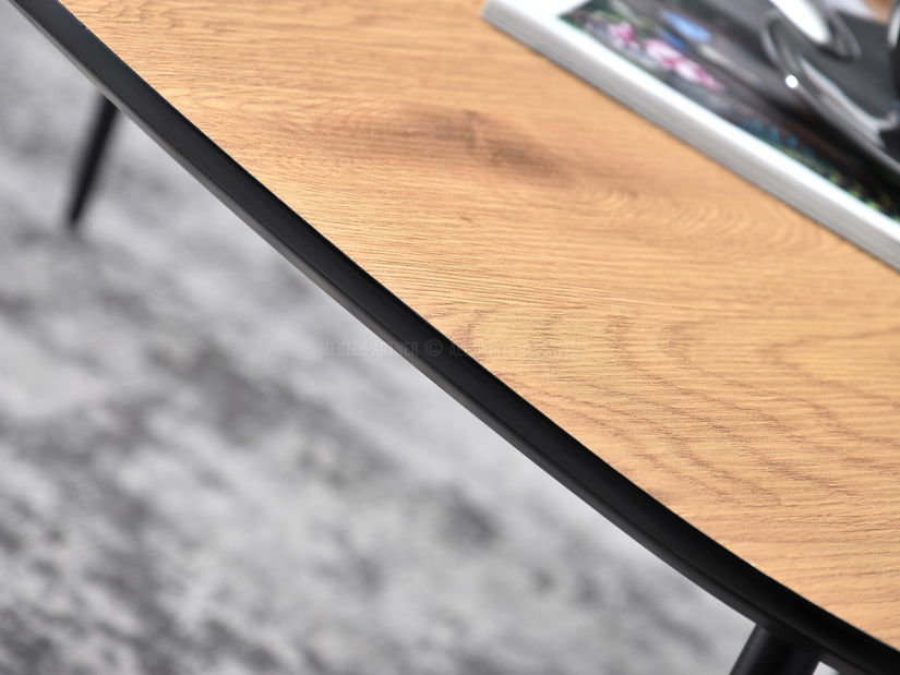 Konferenčný stolík Rossi Xl (dub + čierna)