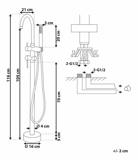 Vodovodná batéria Tamala (medená) 