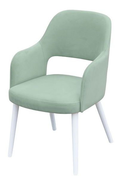 Fotelja Junio R (pistacija + bijela)