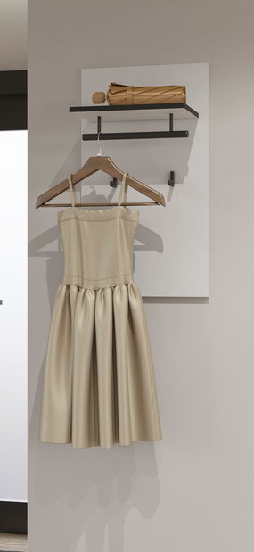 Vešiakový panel Crossroad H W03 (biela + čierna)