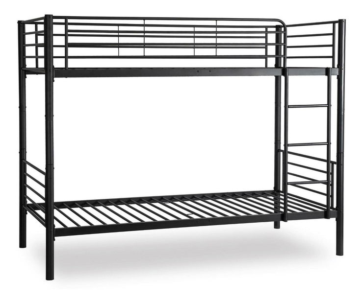 Dječji krevet na kat 90 cm Riverside (crna) (s podnicom)