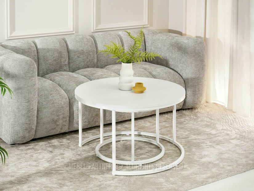 Măsuță de cafea Krzaklewski (alb)