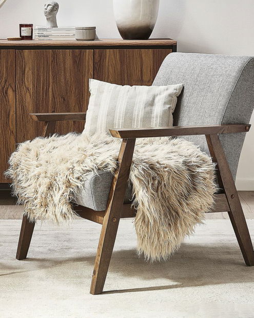 Covor din blană artificială Munza (bej)