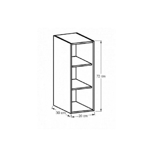 Dulap superior de bucătărie W200 Sillina (nuc milano)