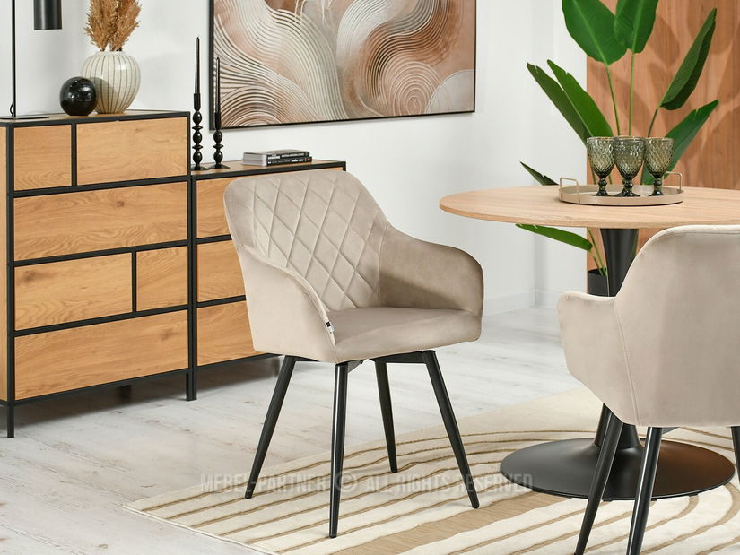 Stolica Logie (bež + crna)