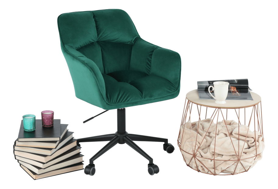 Scaun birou modern Harra (smaragd) *vânzare stoc