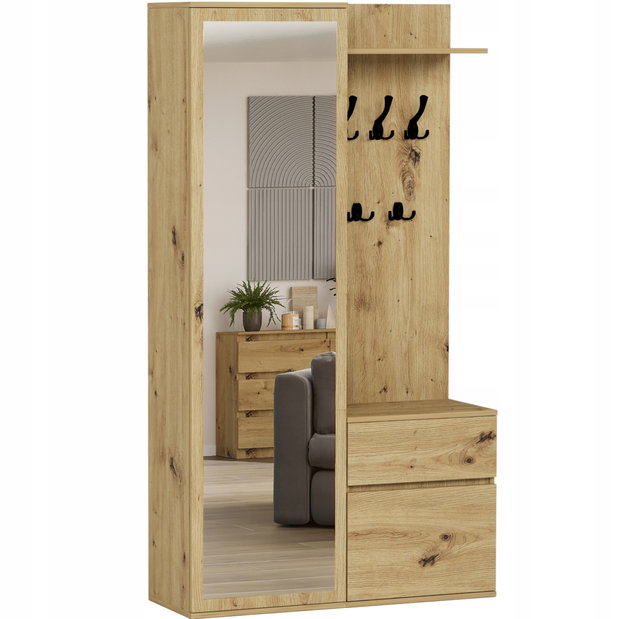 Set mobilier hol Viliana (artizanal) (cu oglindă)