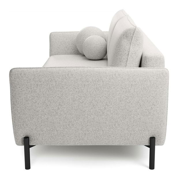 Háromszemélyes kanapé Veratta (szürkés bézs + fekete)