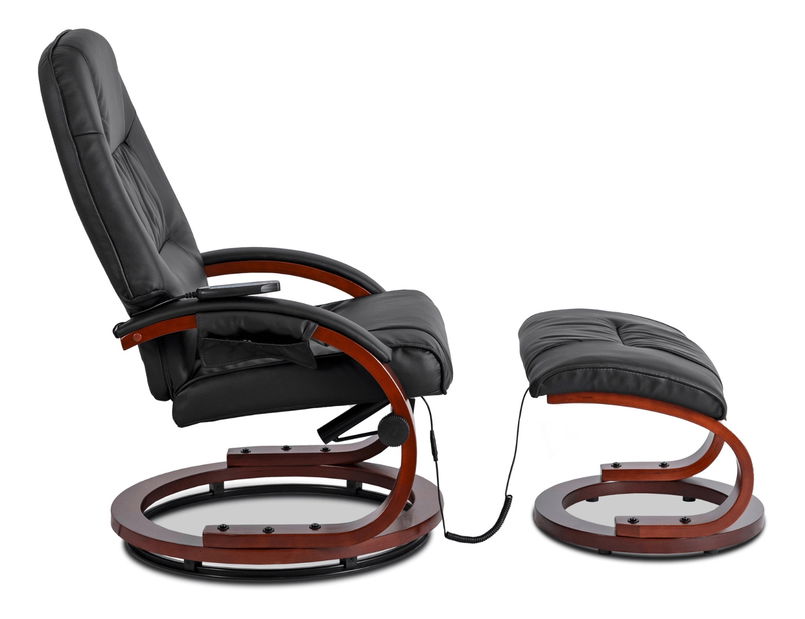 Masszázsfotel zsámollyal Canole (fekete) 