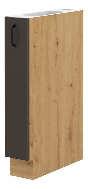 Dulap inferior pentru coș Sheila 15 D CARGO BB (stejar artisan + grafit)